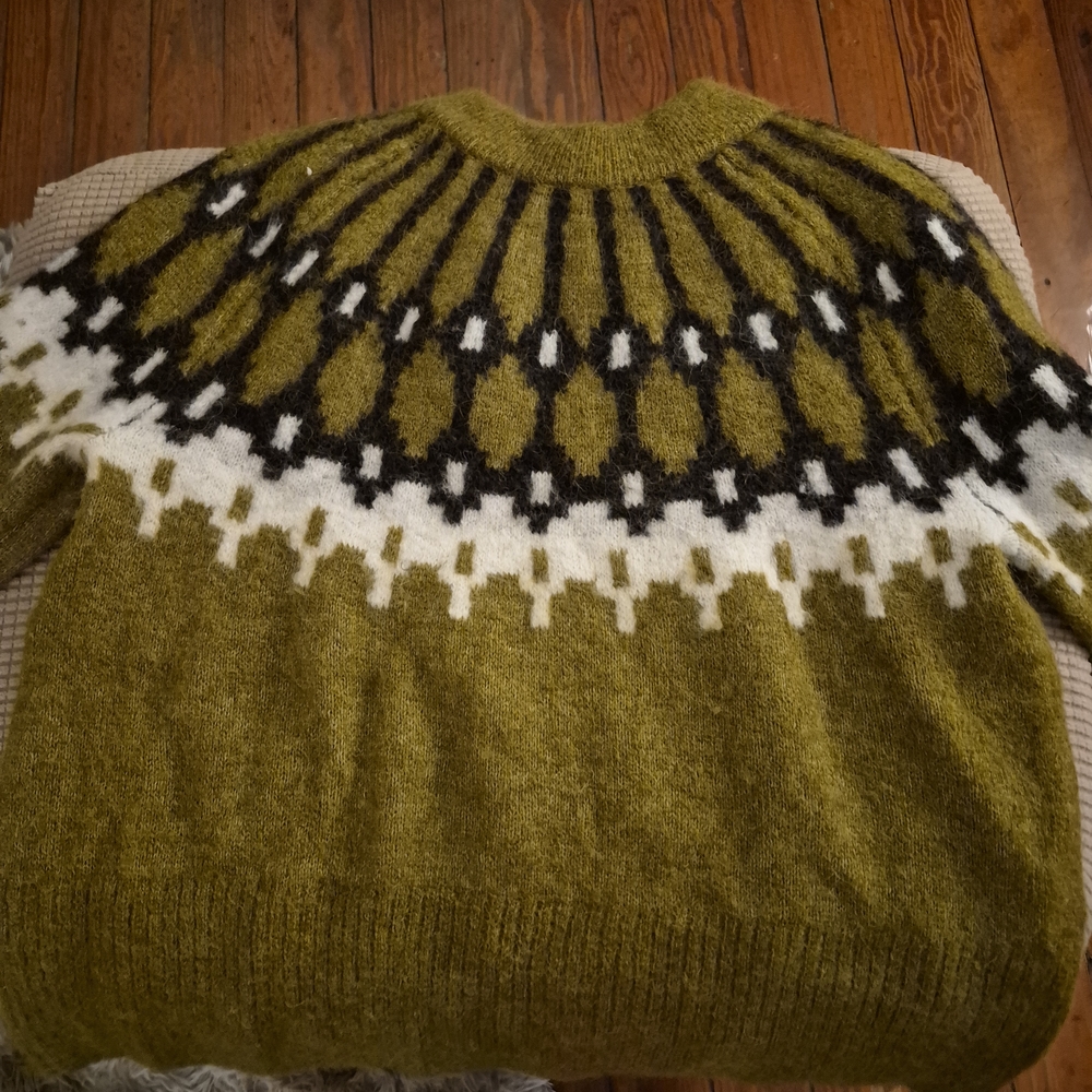 Banana Republic Olive and Black Knit Sweater